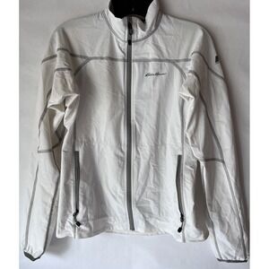 Eddie Bauer Ascend White Zip Up Active Soft-Shell Jacket Woman's Size‎ XS